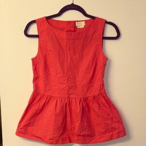 Kate Spade Vibrant Coral Sleeveless Blouse